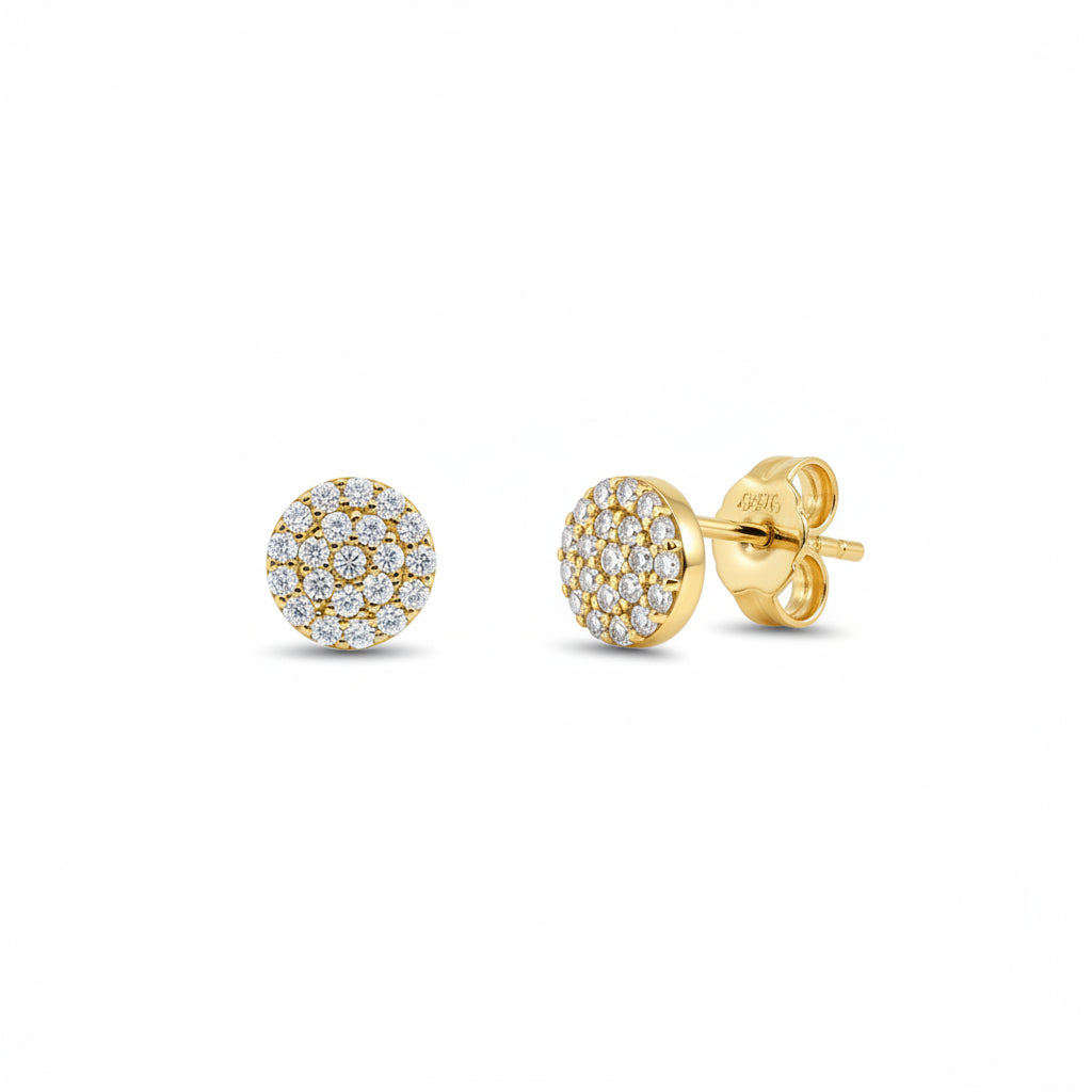 Ohrstecker 585 Gold Zirkonia Pavé vollflächig – Splendido – foto producto