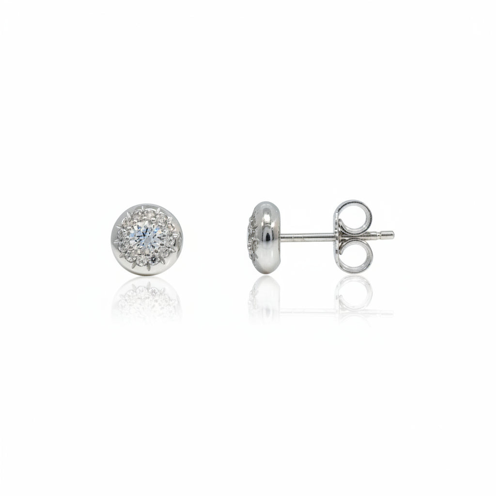 Ohrstecker 585 Gold Zirkonia Zentral Pavé – Splendido – foto producto