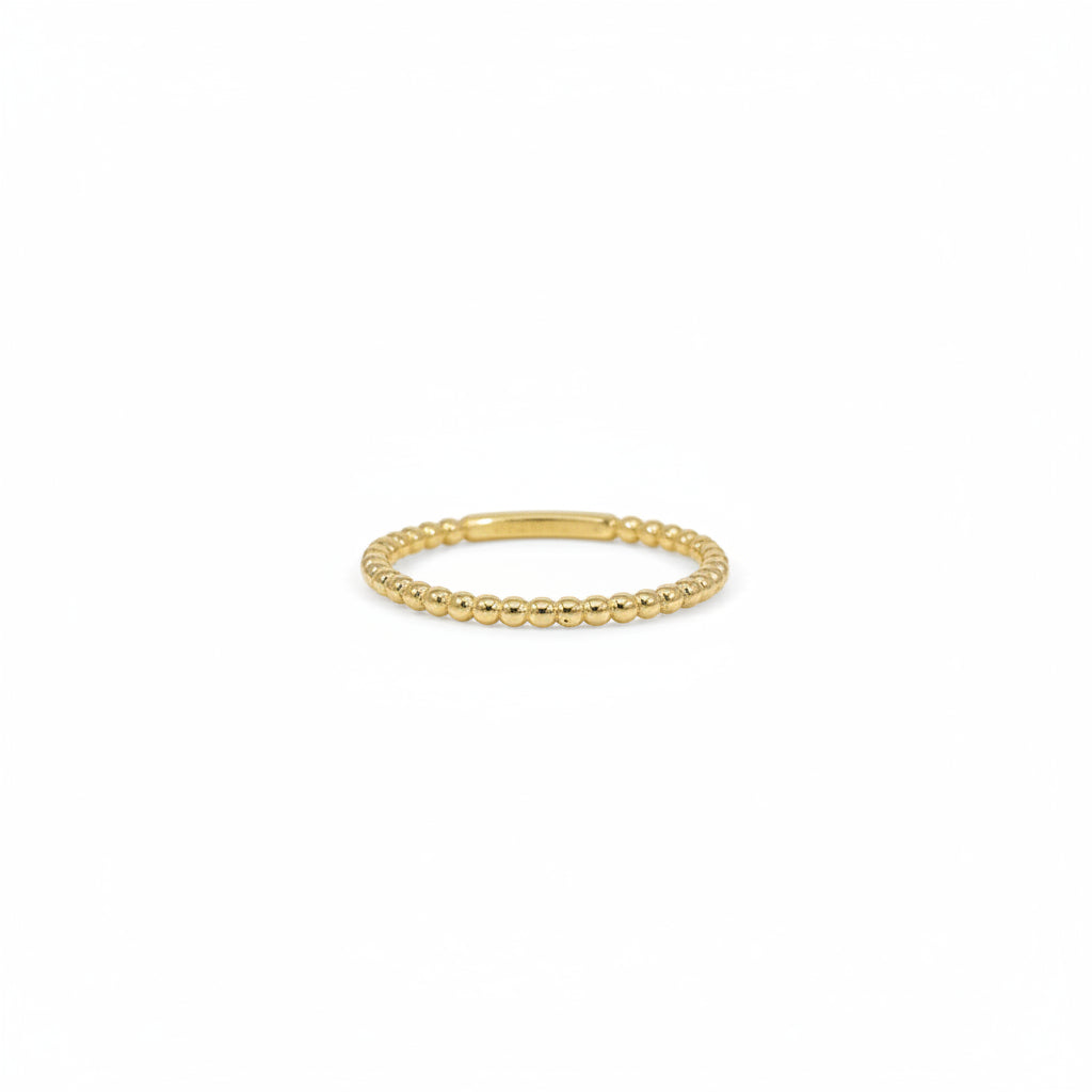 Ring 585 Gelbgold Kügelchenstruktur | Splendido Schmuck
