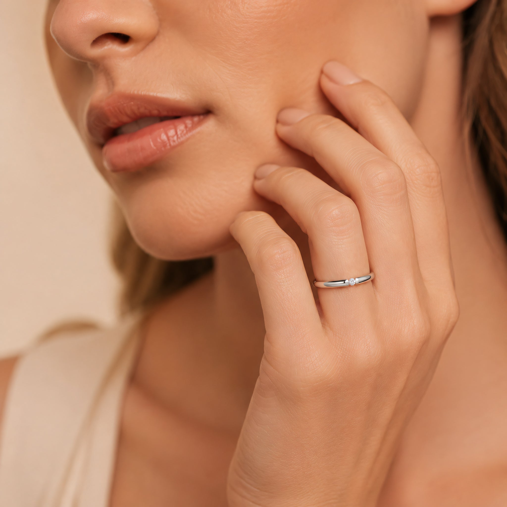 Ring 585 Gold Brillant 0,05 ct Verlobungsring | Splendido Schmuck