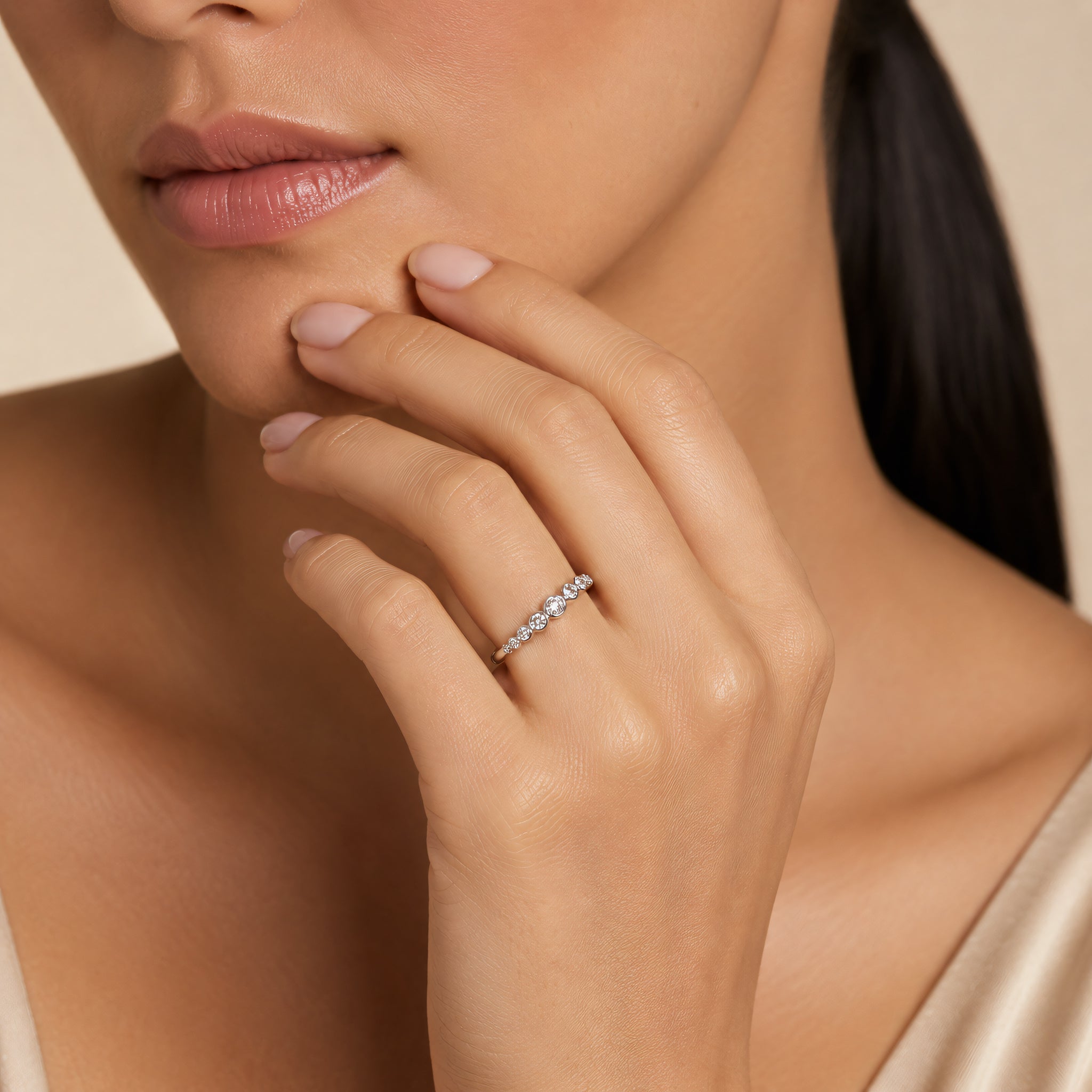 Ring 585 Gold Diamanten 0,25 ct Lichtkranz | Splendido Schmuck