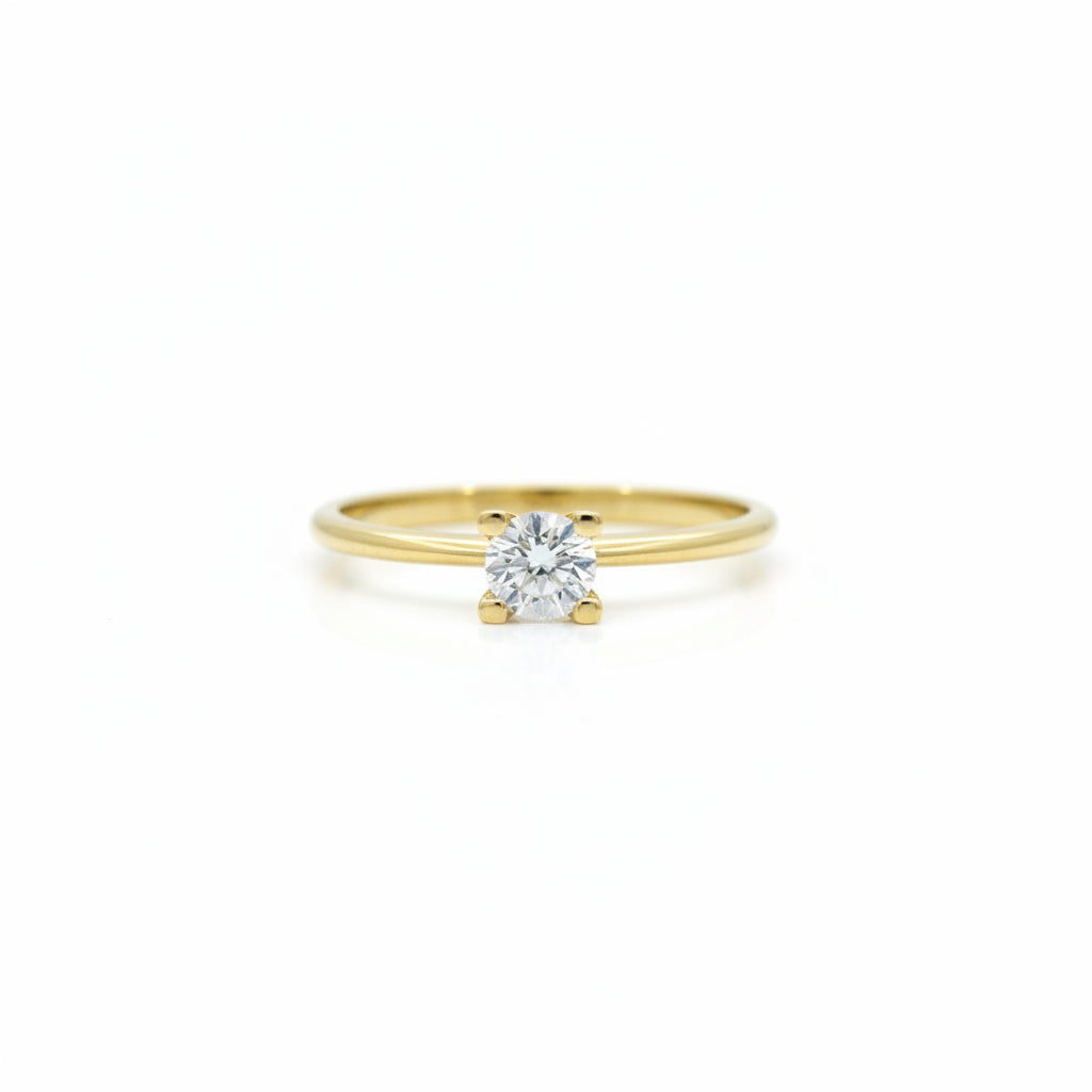 Ring 585 Gelbgold Zirkonia Solitär – Splendido – foto producto