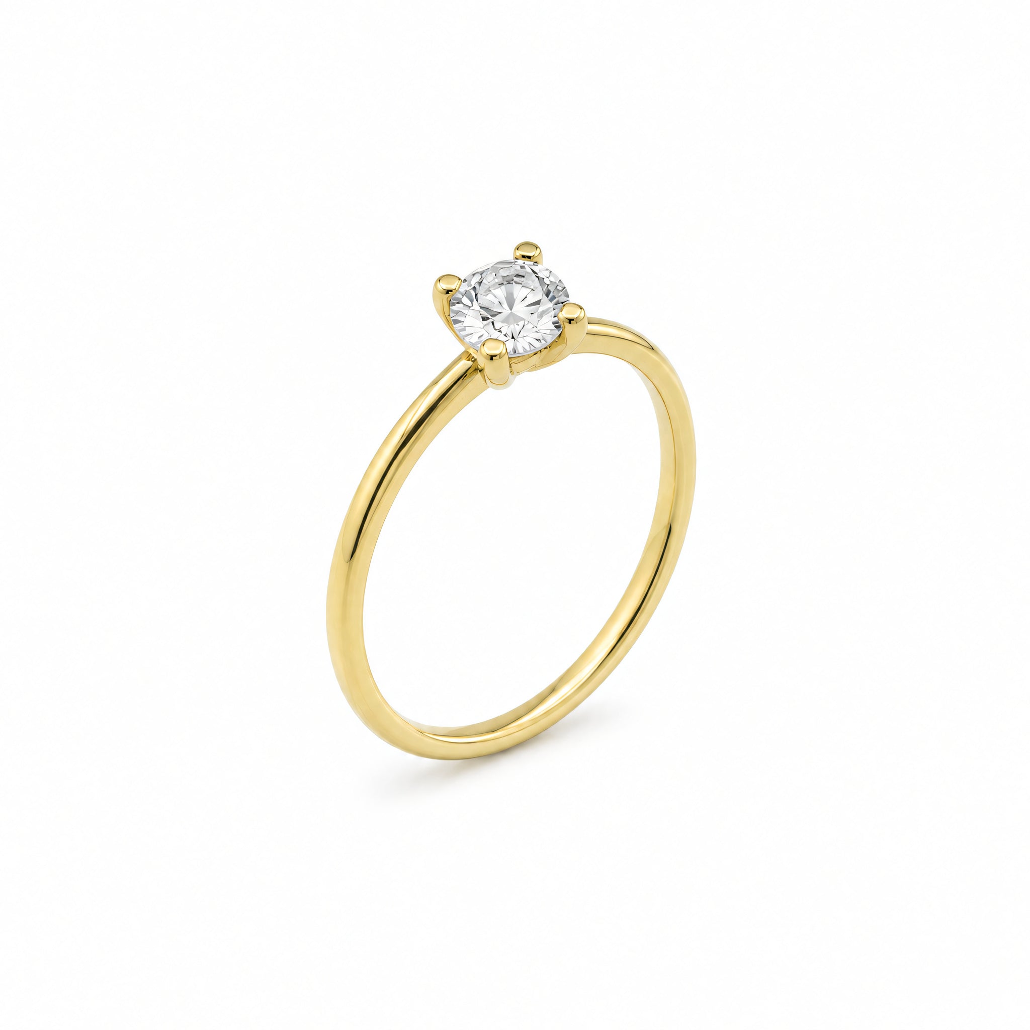 Ring 585 Gelbgold Zirkonia Solitär – Splendido – foto producto