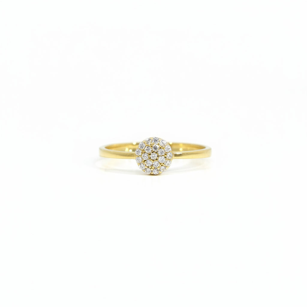 Ring 585 Gold Zirkonia Pavé Rundmotiv – Splendido – foto producto