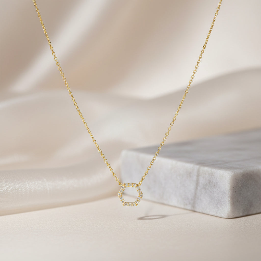 Goldkette 14Kt.mit Zirkonia