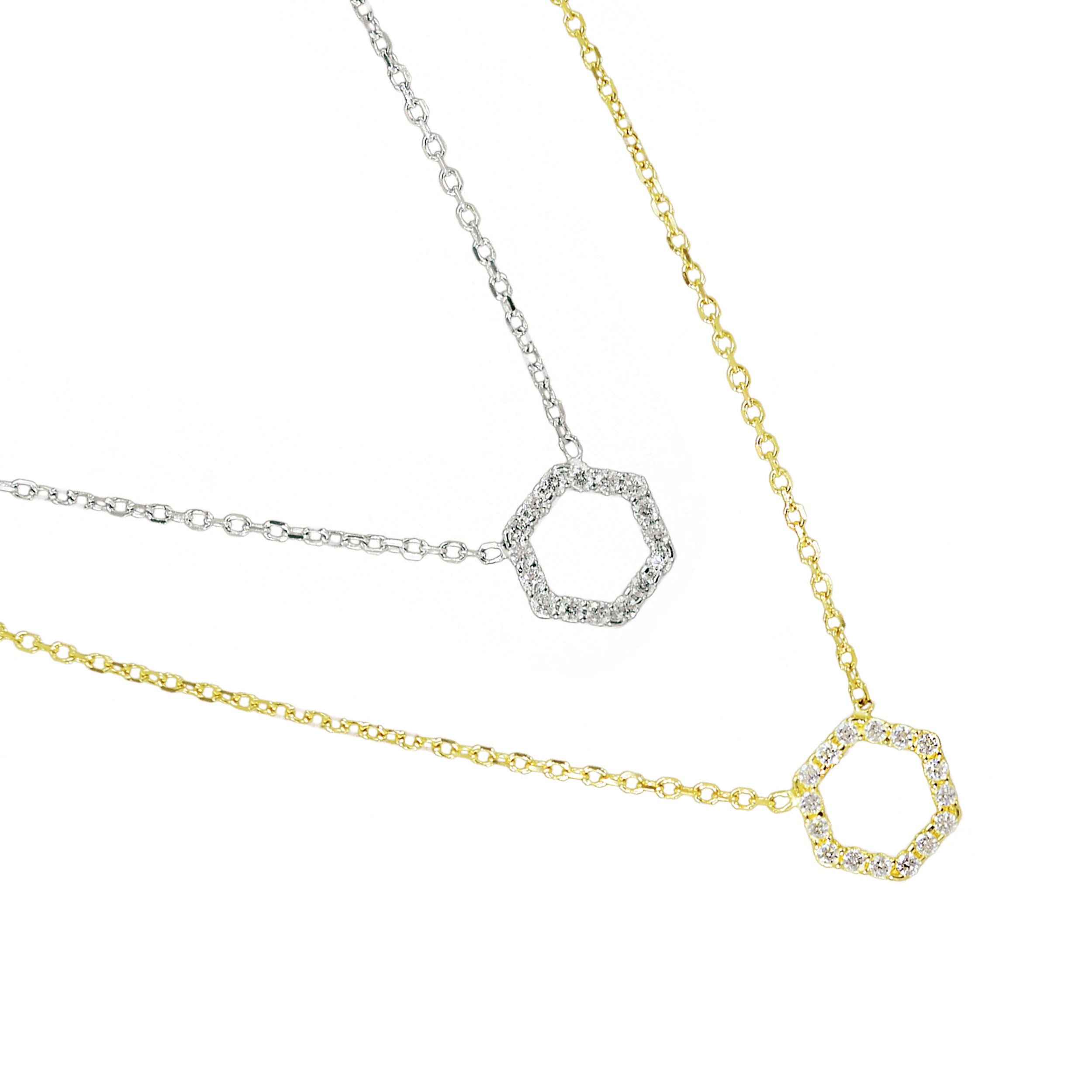 Catena in oro 14K con zirconi