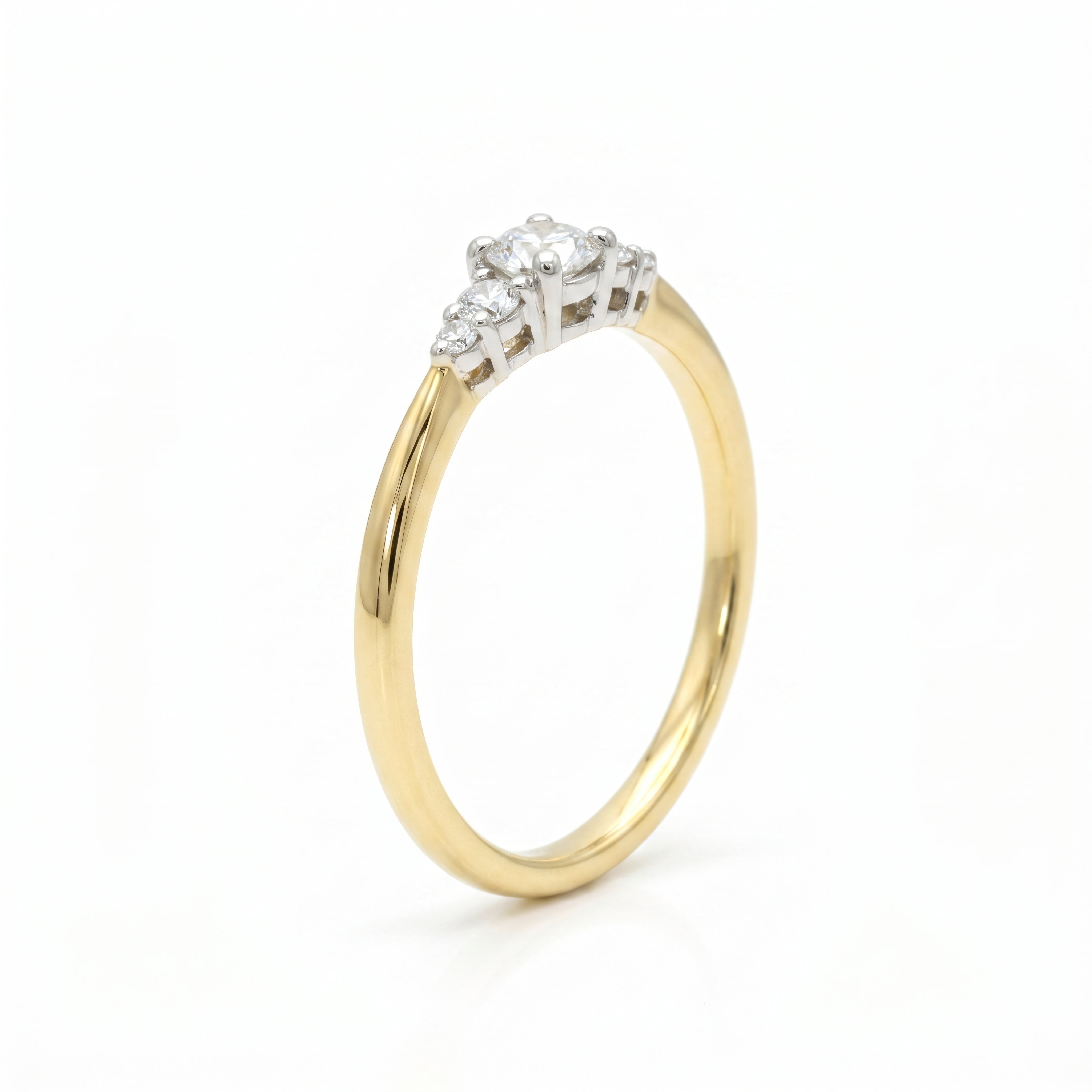 Ring 585 Gold Brillanten 0,15 ct Mehrsteinring – Splendido – zdjęcie produktu