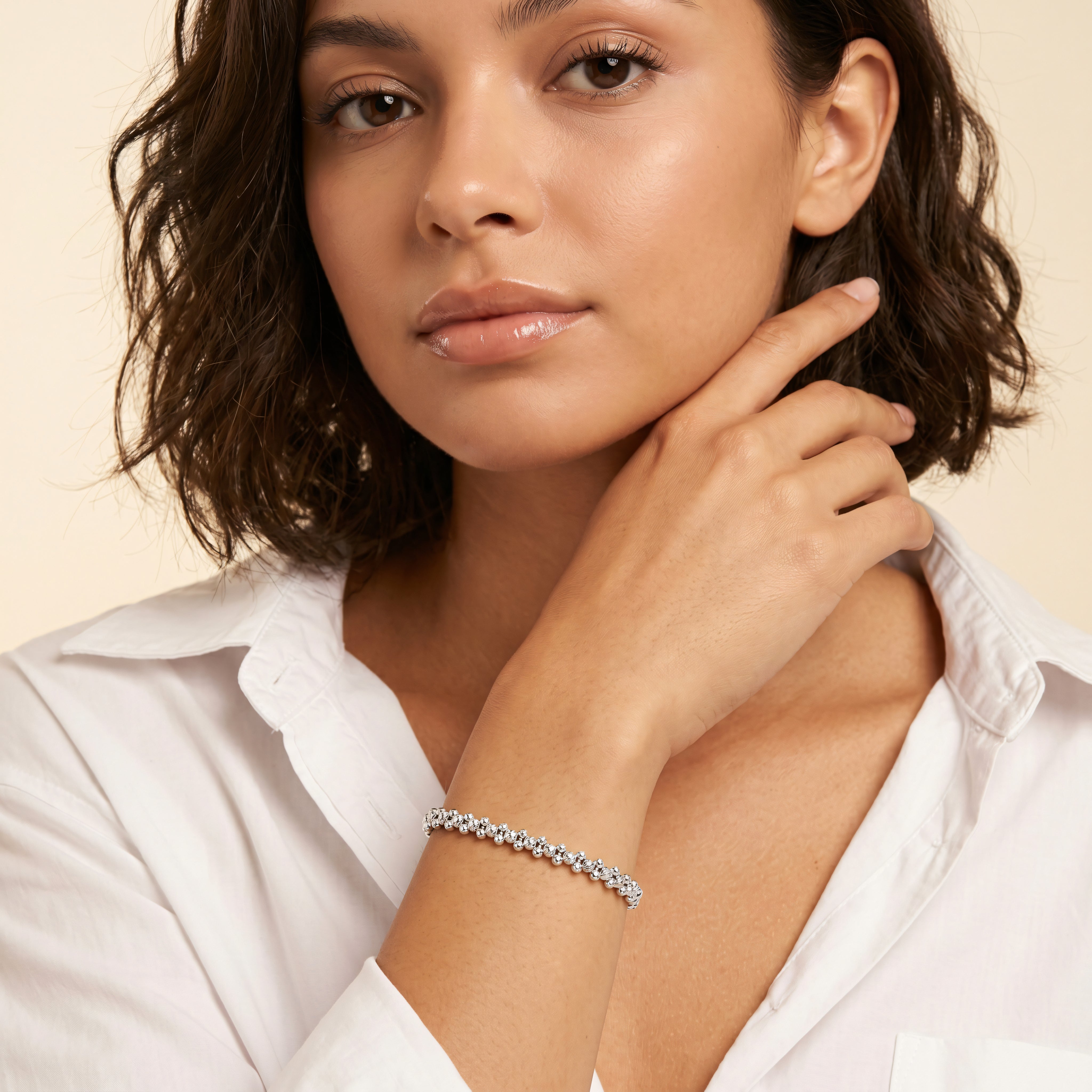Armband 925 Silber Mondkugel | Splendido Schmuck