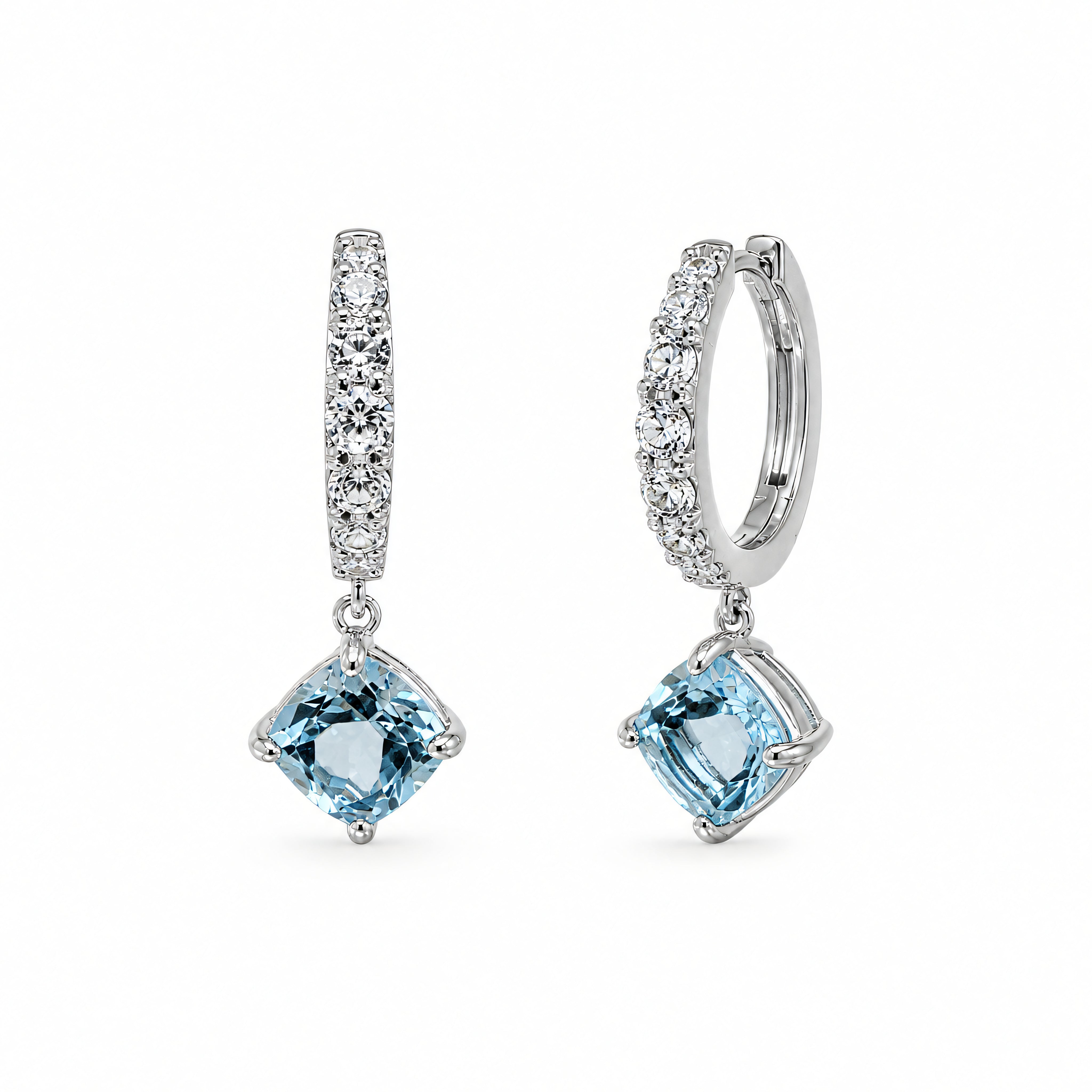 Creolen 925 Silber Topas Zirkonia | Splendido Schmuck