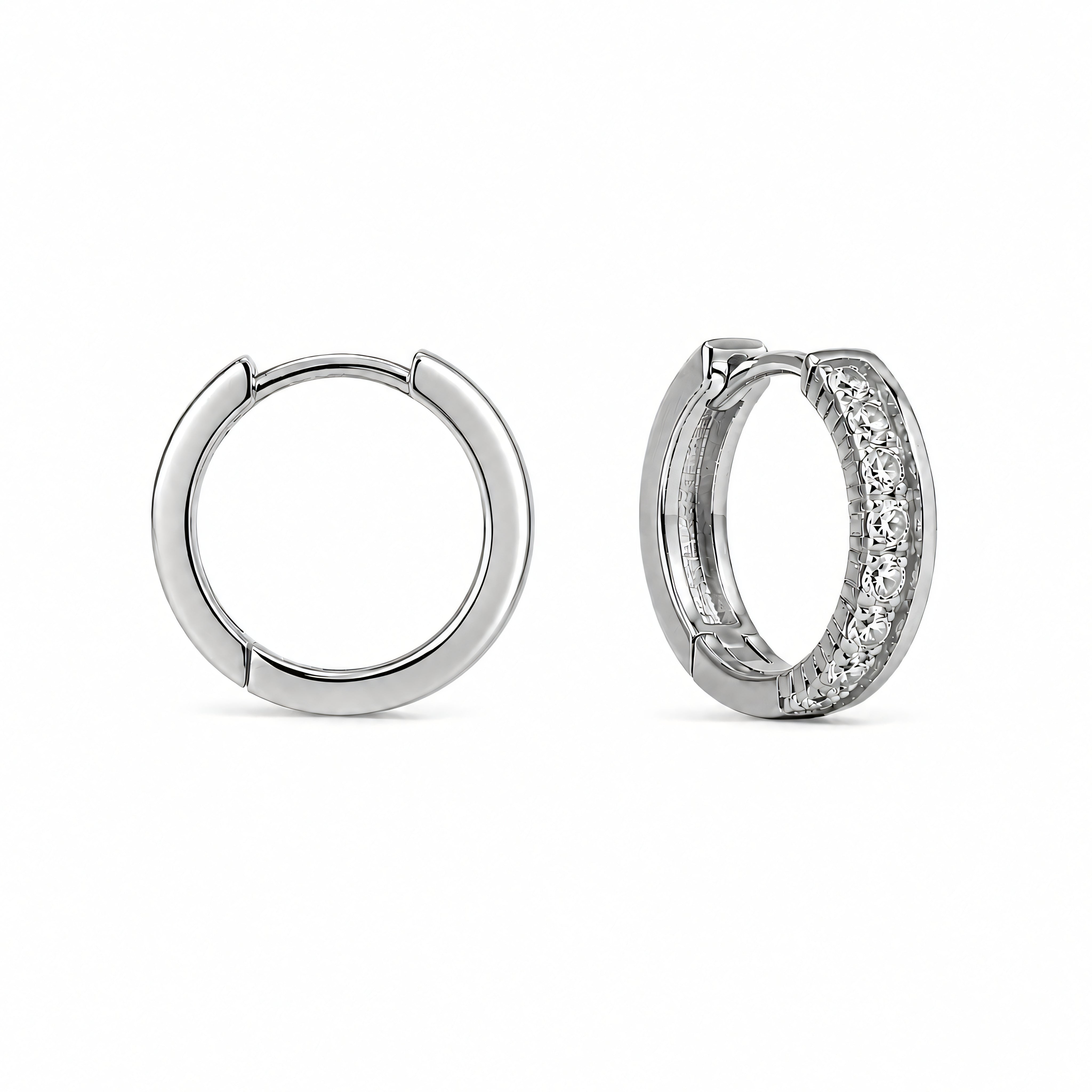 Creolen 925 Silber Zirkonia Pavé | Splendido Schmuck