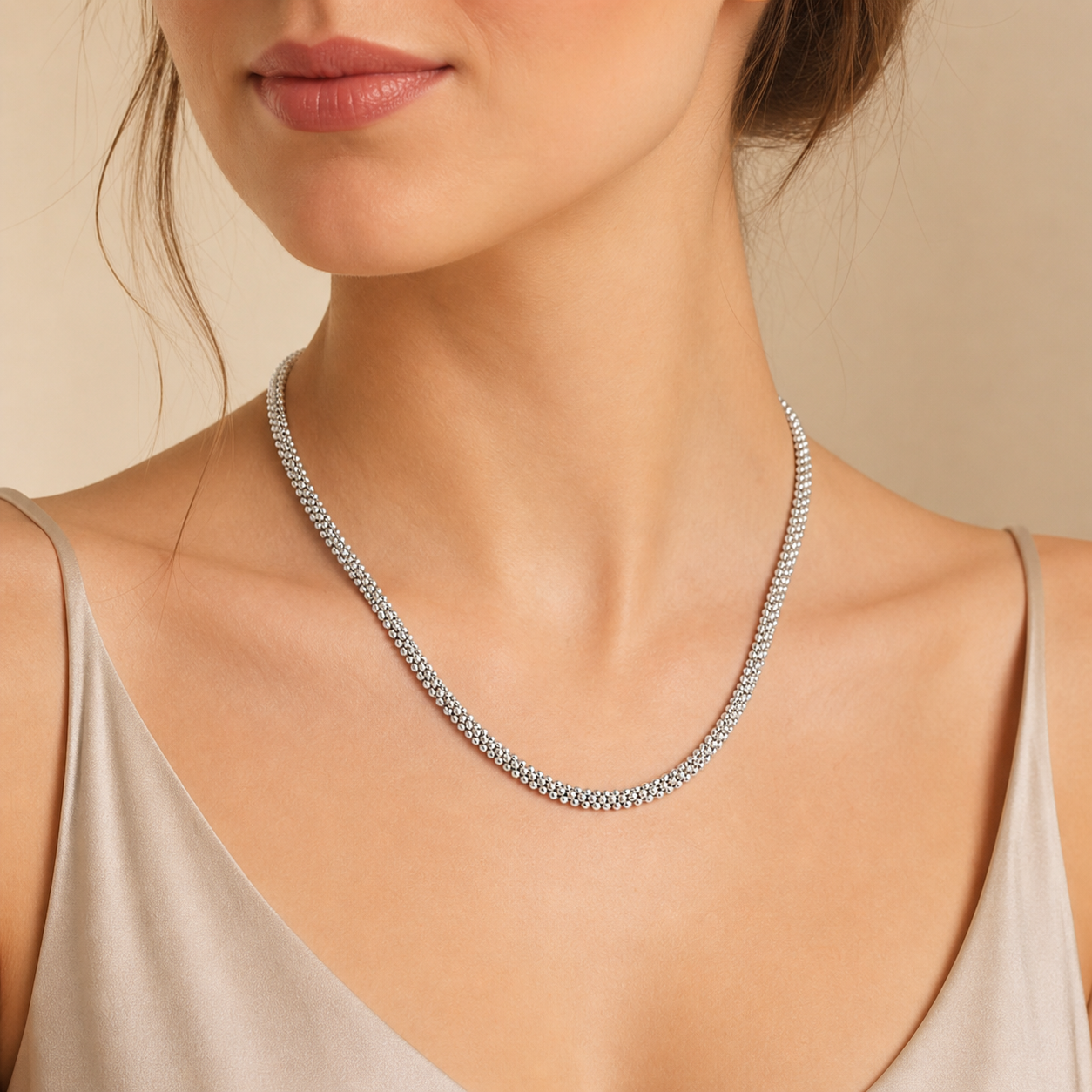 Halskette 925 Silber Mondkugelkette tubular | Splendido Schmuck