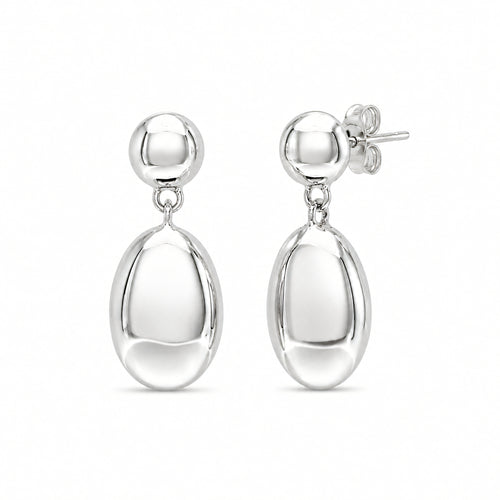 Ohrstecker 925 Silber Oval Hochglanz | Splendido Schmuck