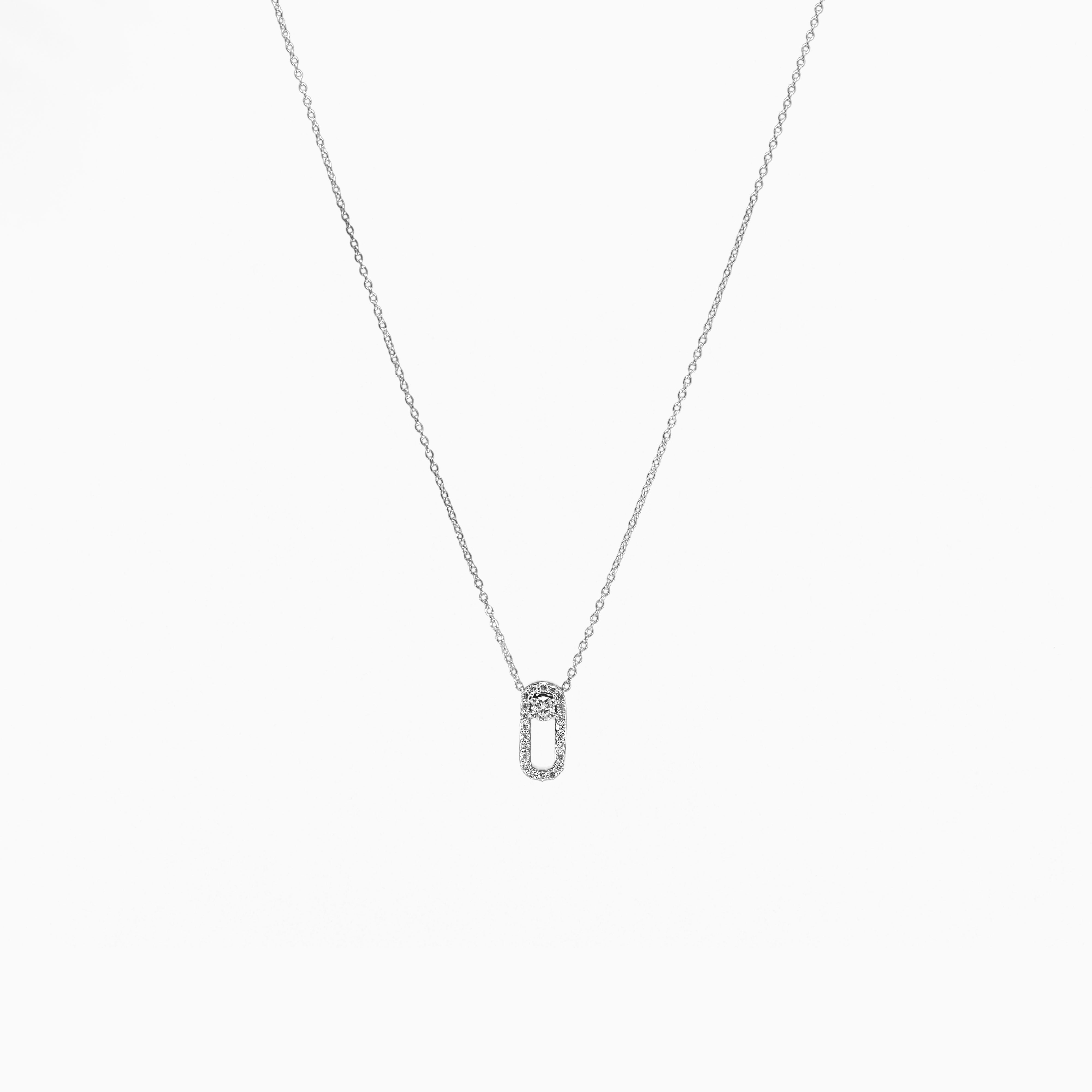 Catena in oro 14 carati con diamanti da 0,10 ct.
