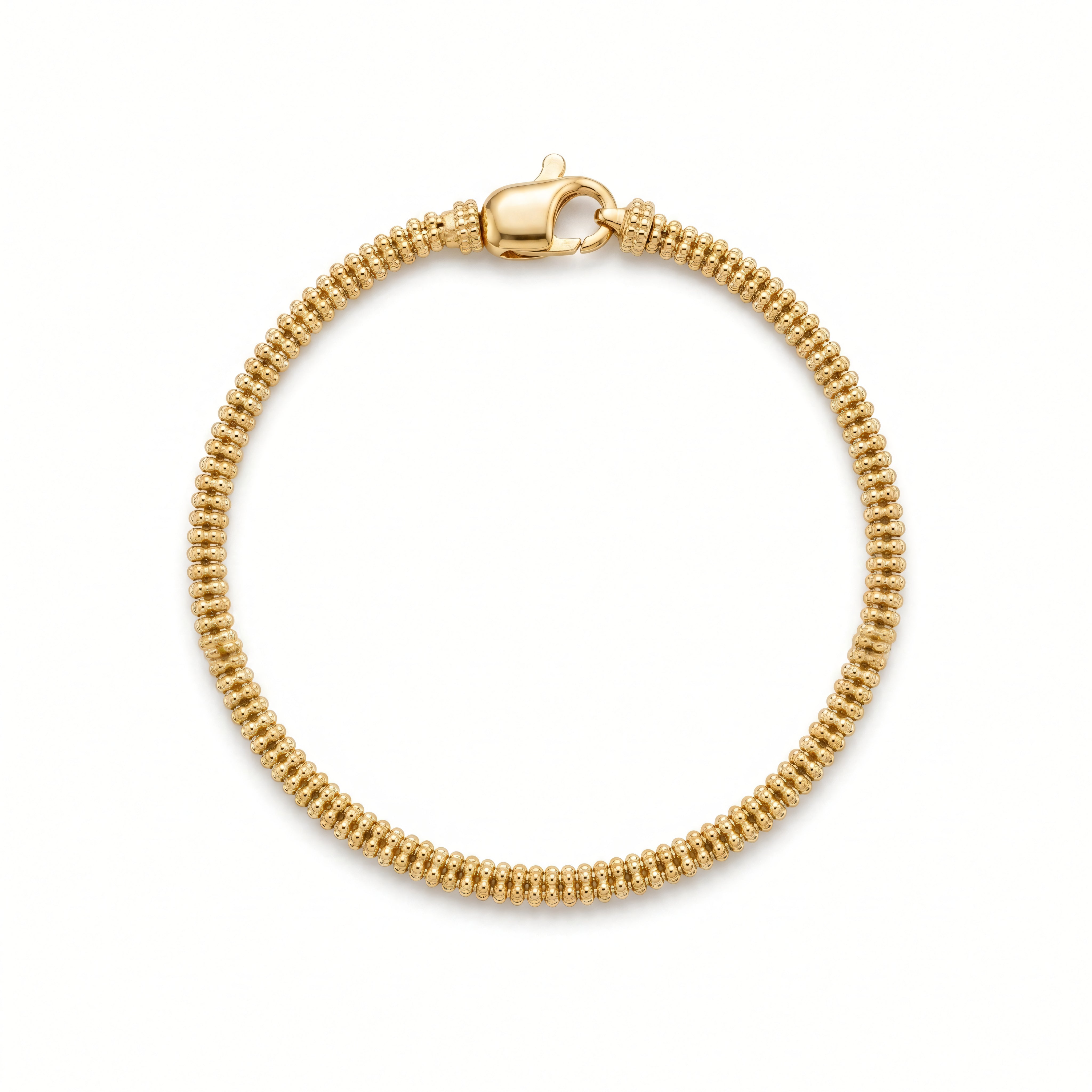 Armband 925 Silber vergoldet Rippenstruktur gewunden | Splendido Schmuck