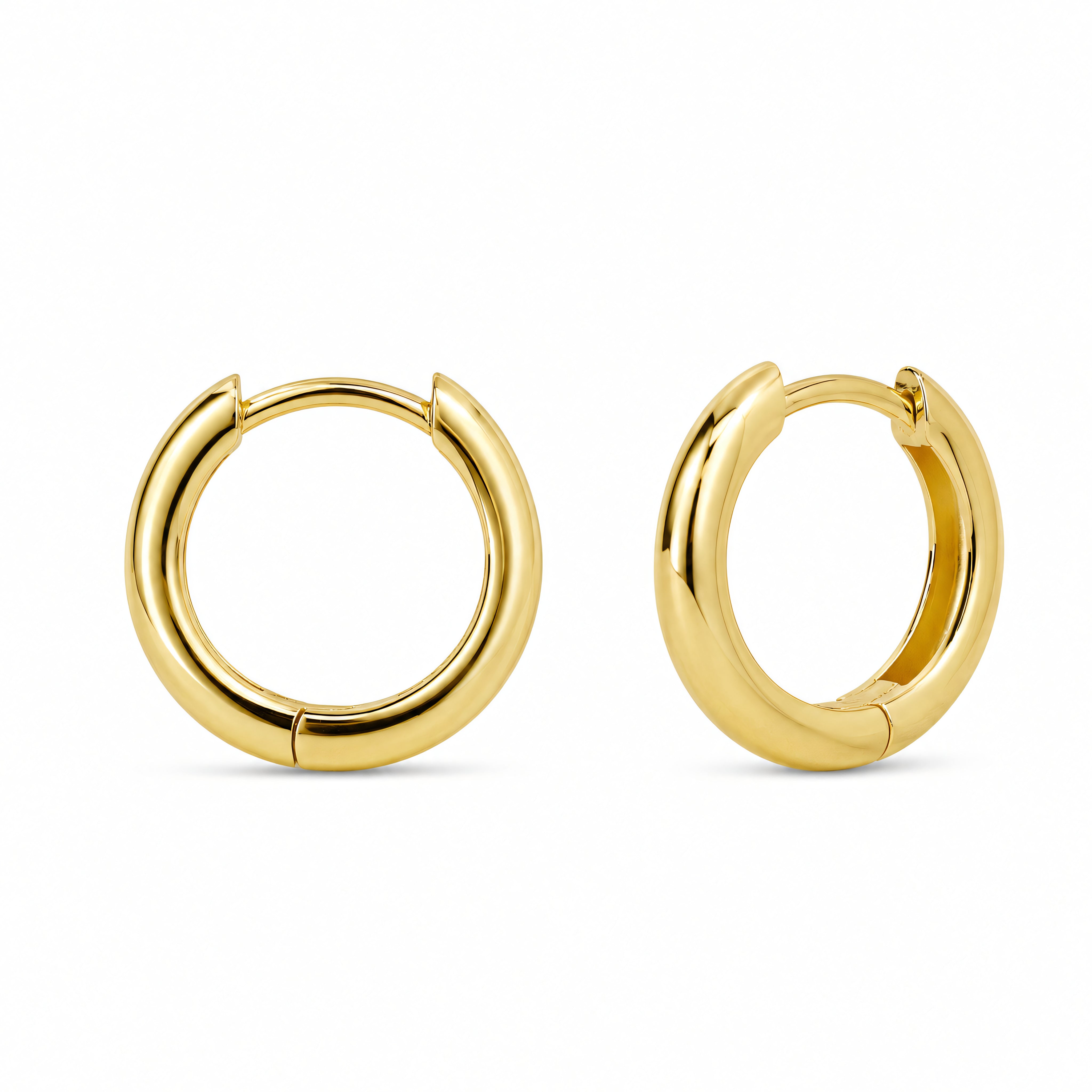 Creolen 925 Silber vergoldet Spiegelglanz | Splendido Schmuck
