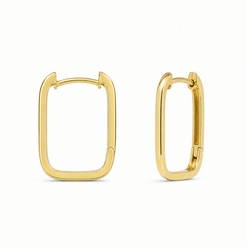 Creolen 925 Silber vergoldet Hochglanz Schmal | Splendido Schmuck