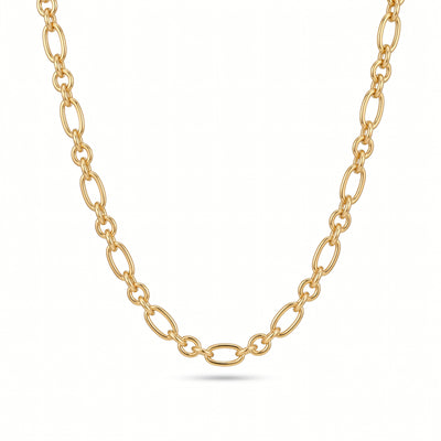 Halskette 925 Silber vergoldet Anker oval | Splendido Schmuck