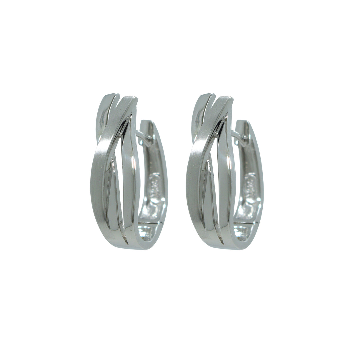 925 silver curved hoop earrings | Splendido Jewelry