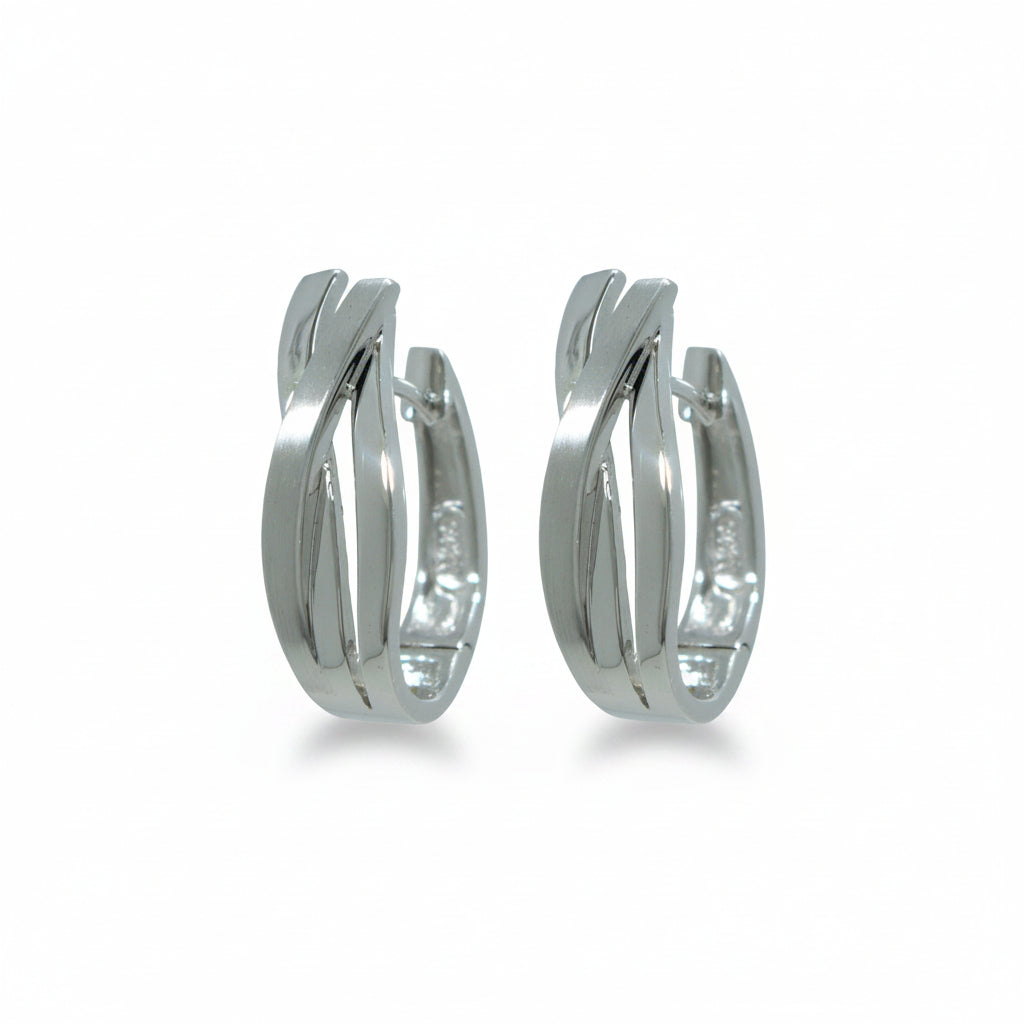 Creolen 925 Silber Geschwungene Bänder Offen – Splendido – foto producto