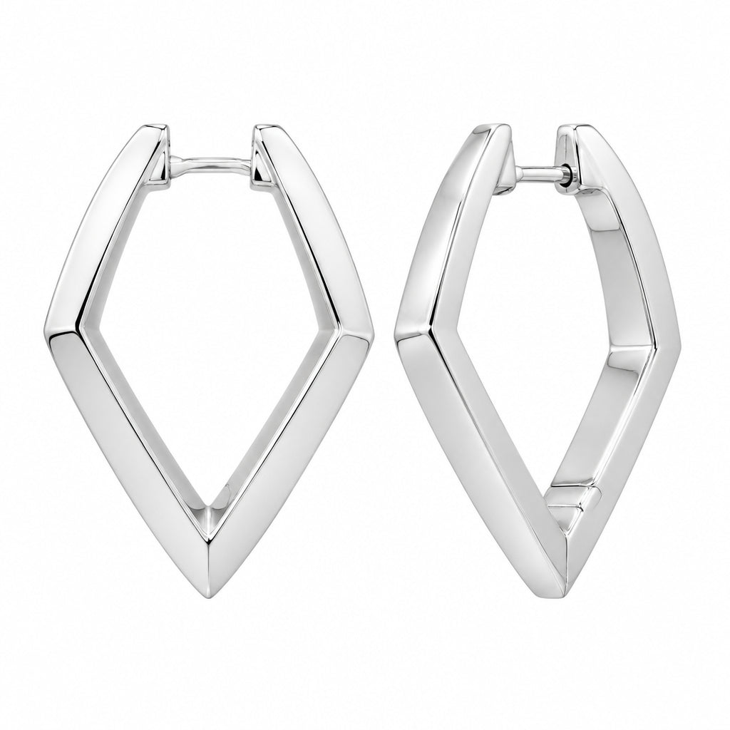 925 silver marquise hoop earrings | Splendido Jewelry