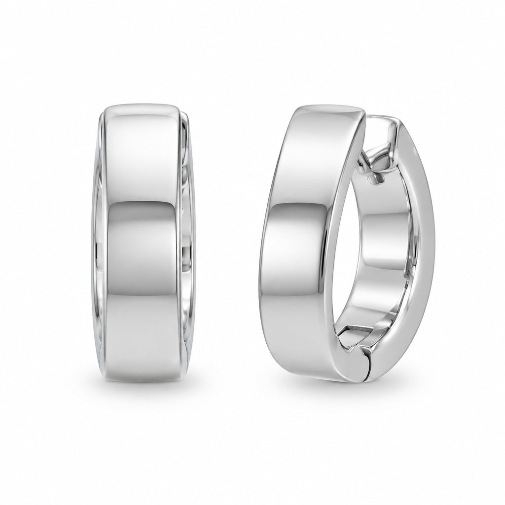 925 silver wide hoop earrings | Splendido Jewelry
