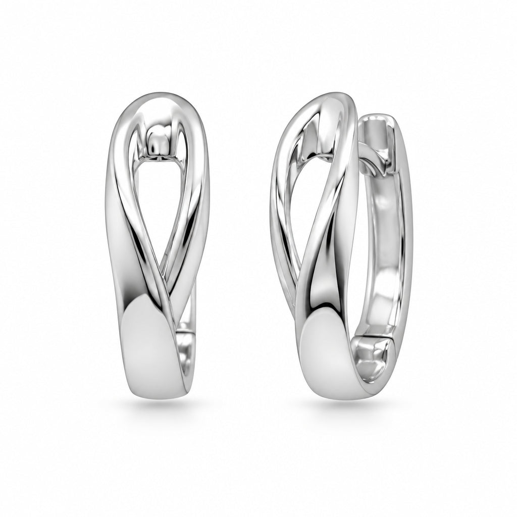 925 silver interwoven hoop earrings | Splendido Jewelry