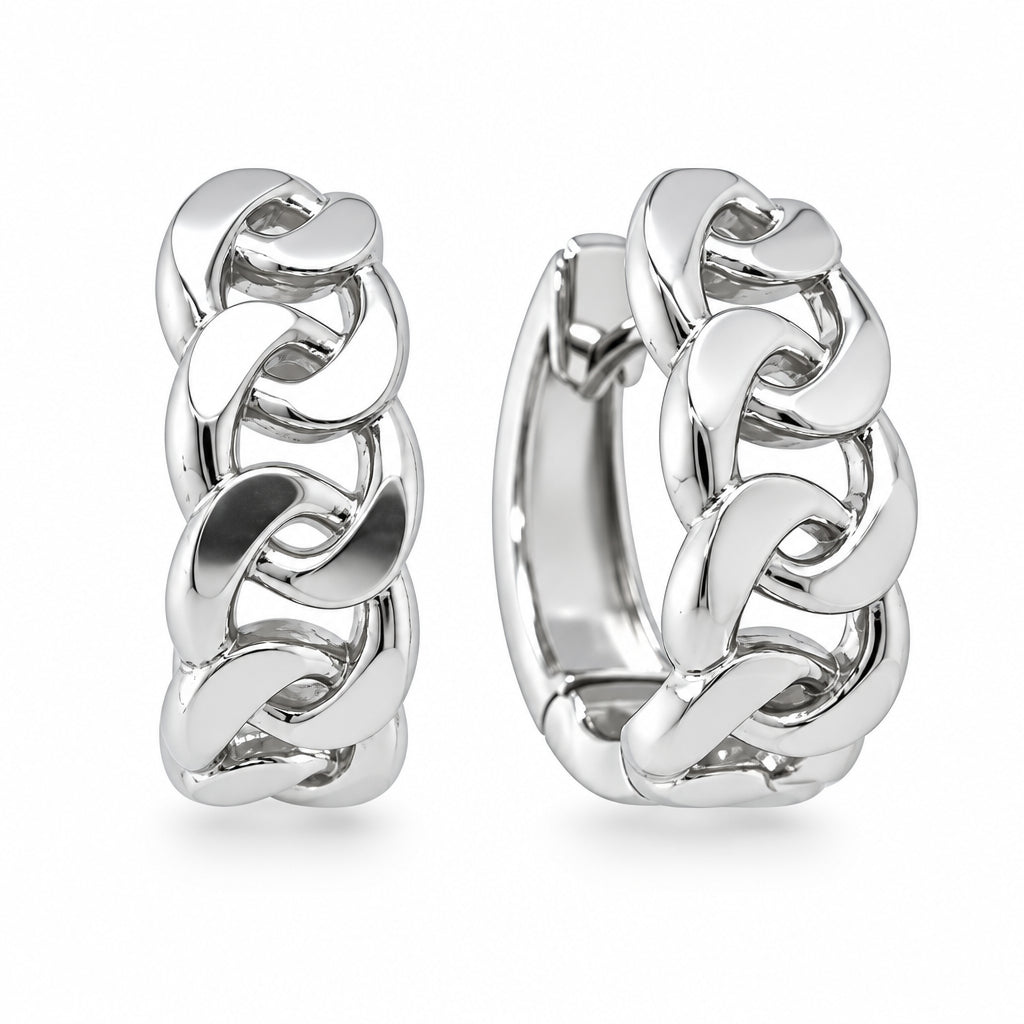 925 silver Grumetta hoop earrings | Splendido Jewelry