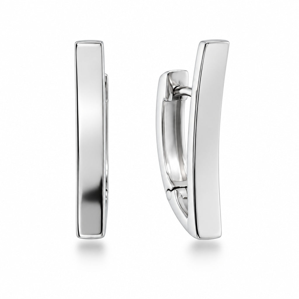 925 silver minimalist hoop earrings | Splendido Jewelry
