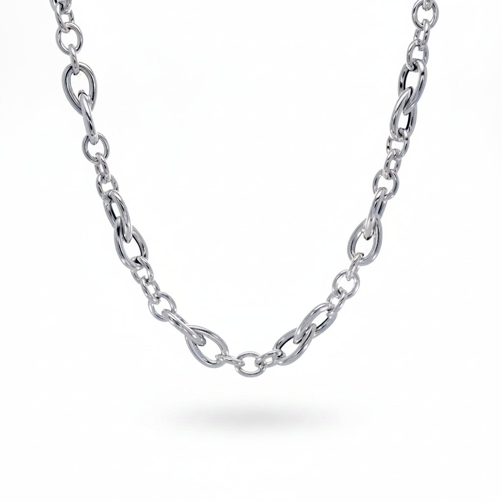 Halskette 925 Silber Glieder Rund Tropfen – Splendido – foto producto