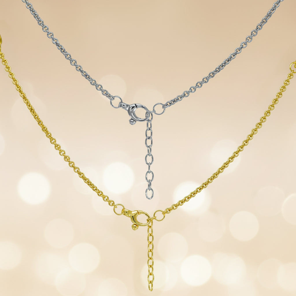 Halskette 925 Silber Glieder abwechselnd – Splendido – porté au cou