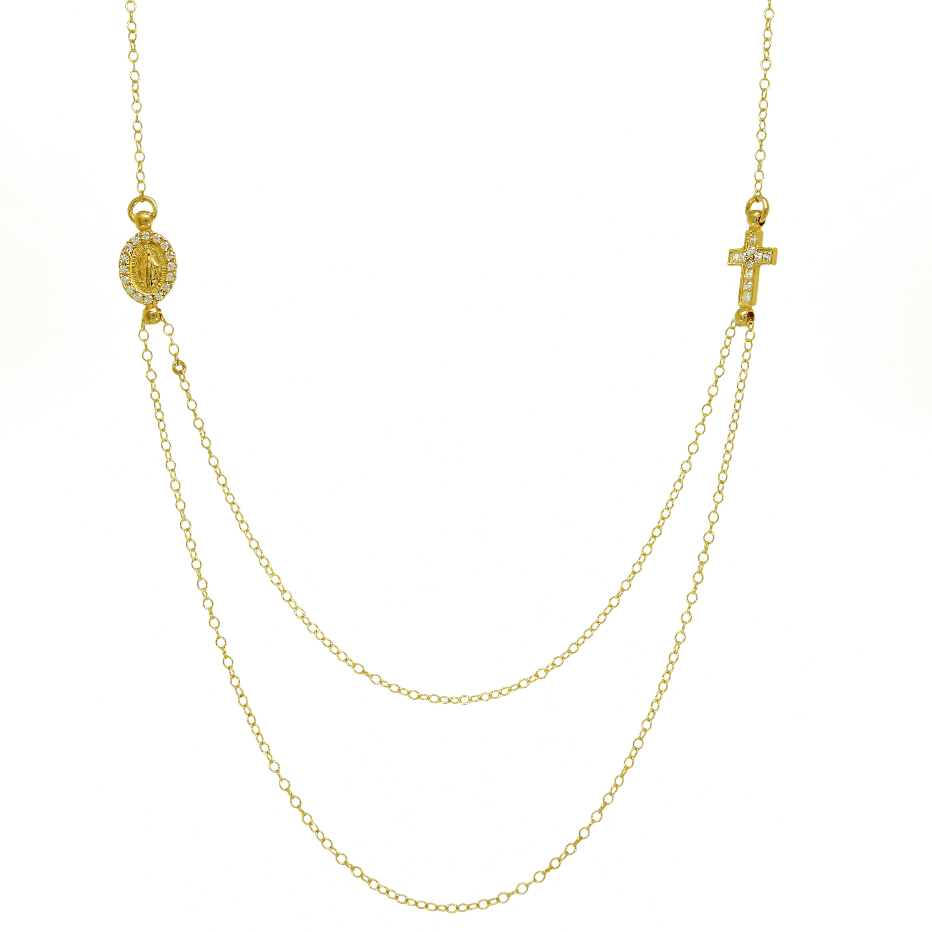 Halskette 925 Silber Kreuz Medaillon Zirkonia – Splendido – foto producto