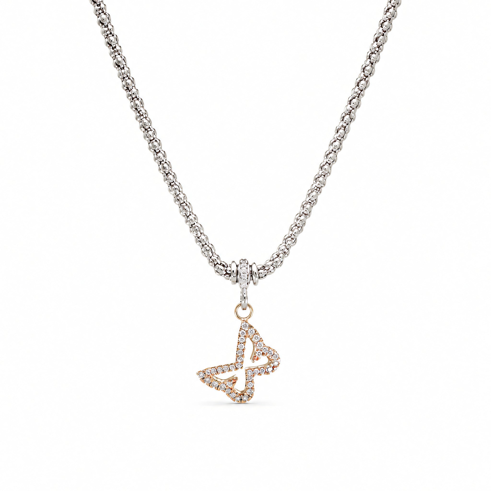 Halskette 925 Silber Schmetterling Zirkonia – Splendido – photo produit