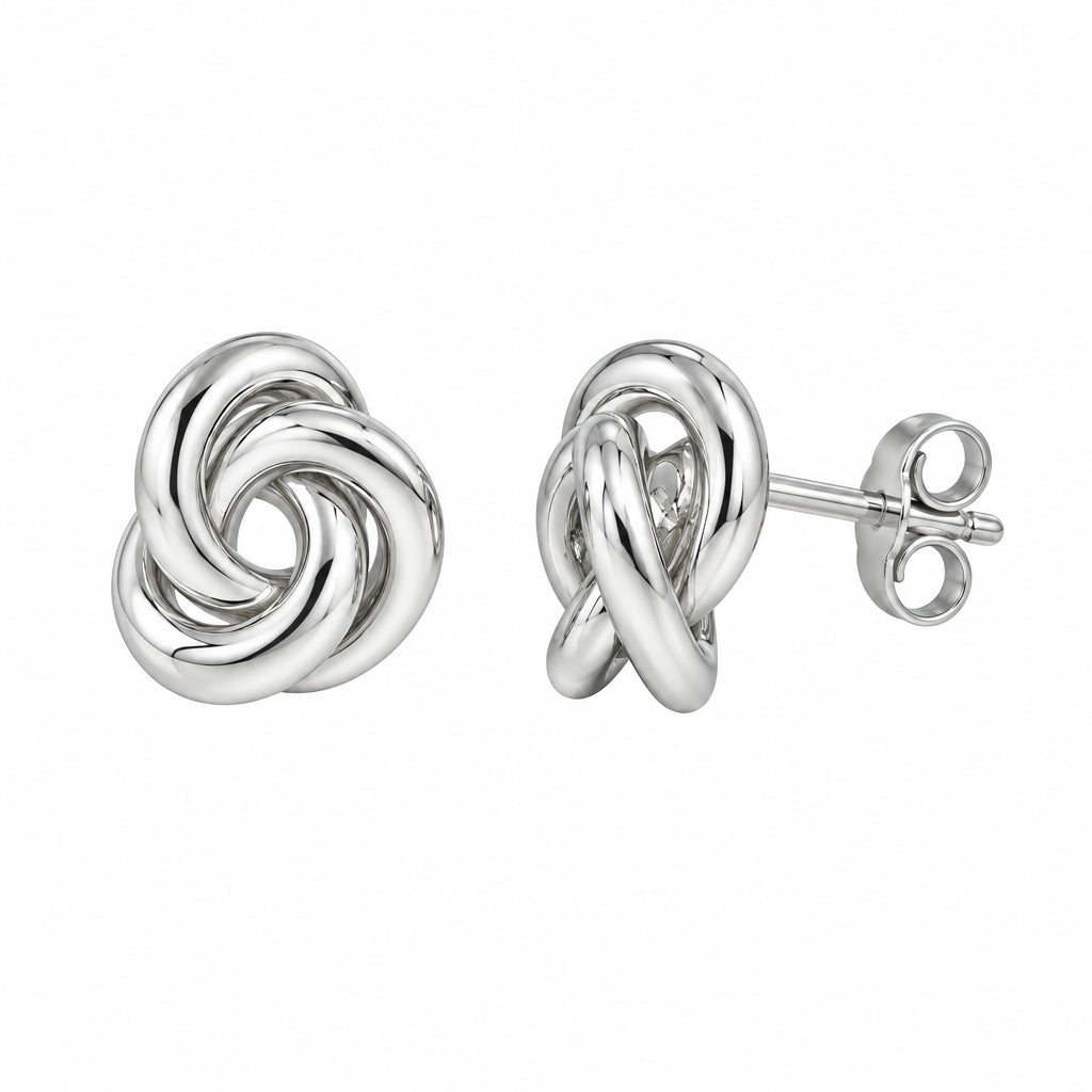 925 Silver stud earrings knot design | Splendido Jewelry
