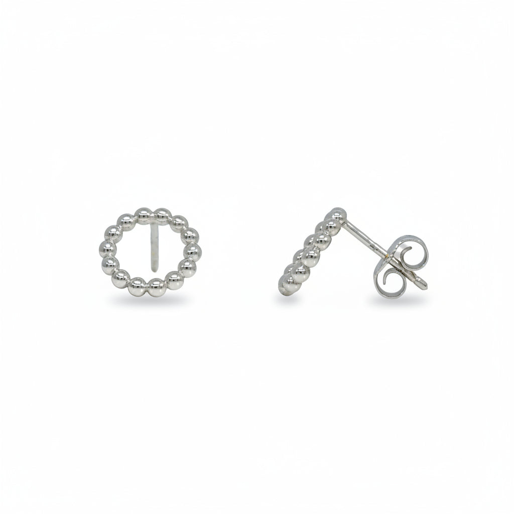 Ohrstecker 925 Silber Kreis Kügelchen – Splendido – product photo
