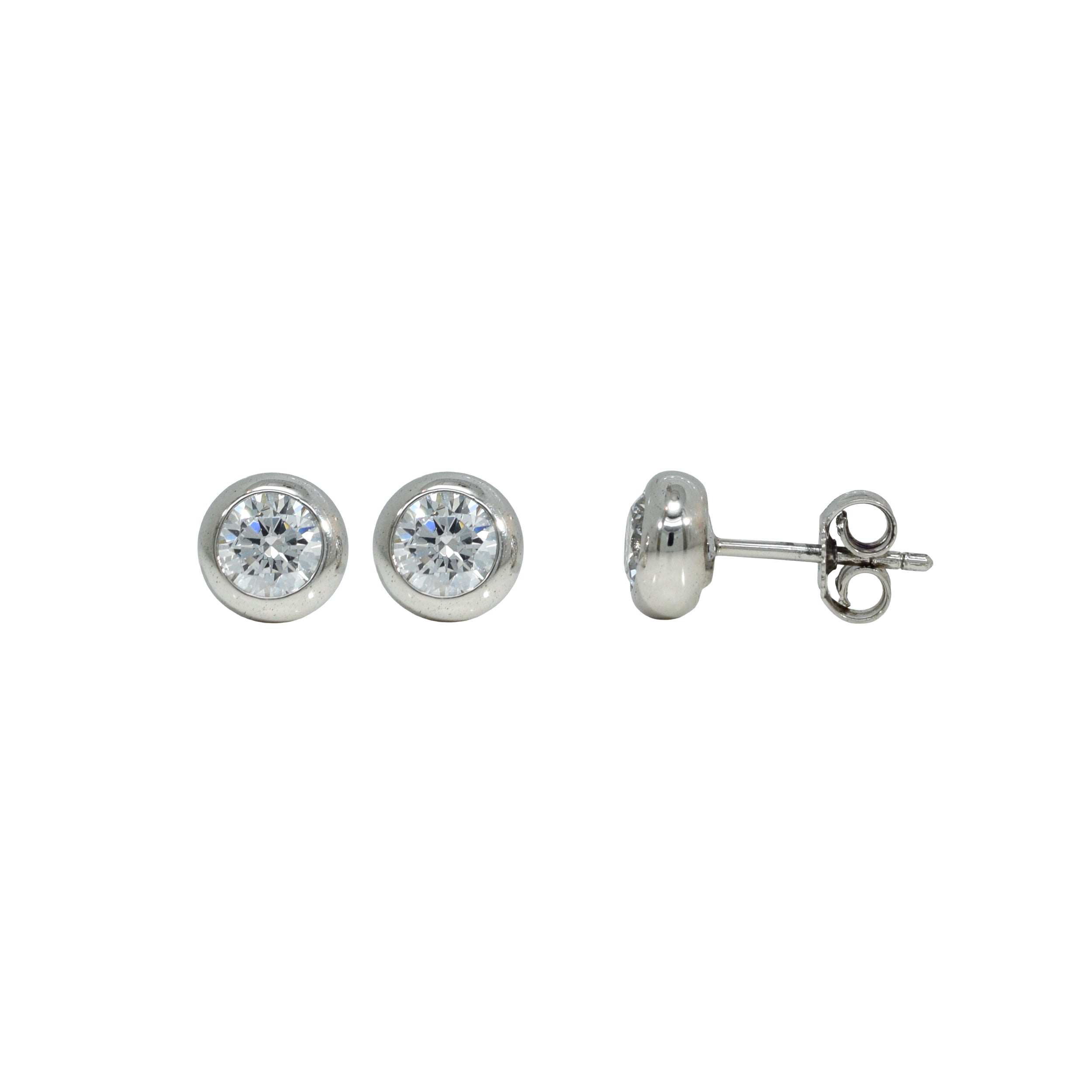 Ohrstecker 925 Silber Zirkonia Schutzfassung – Splendido – foto producto