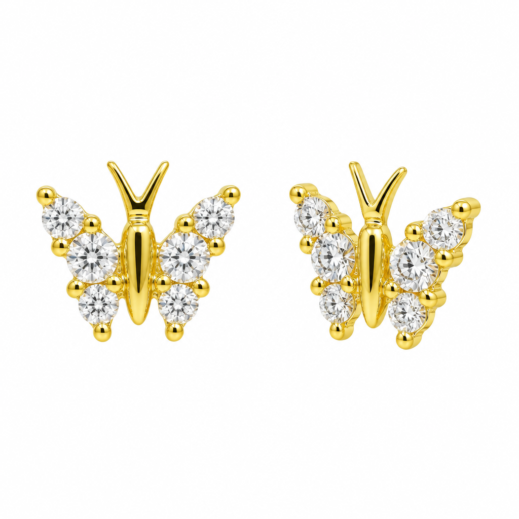 Ohrstecker 925 Silber Zirkonia Schmetterling