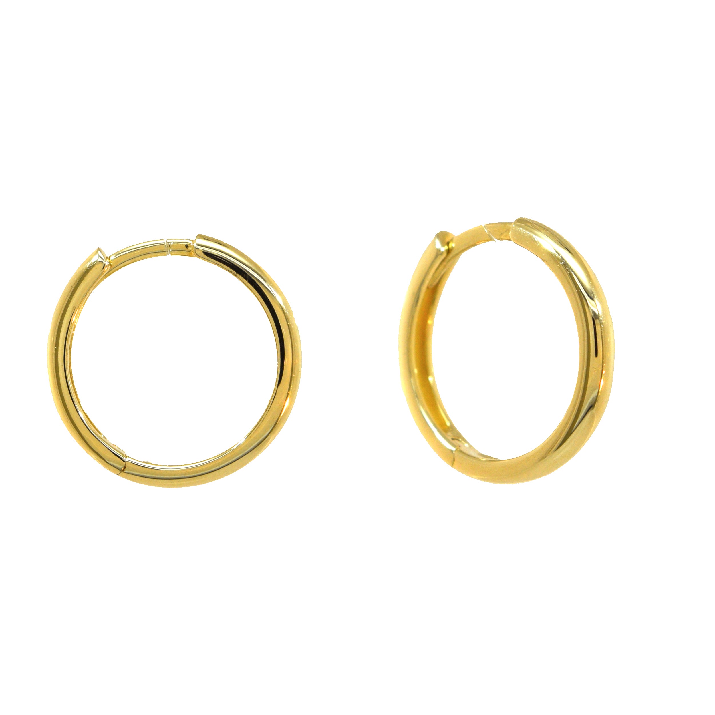 Creolen aus poliertem Gelbgold mit schlichtem Design