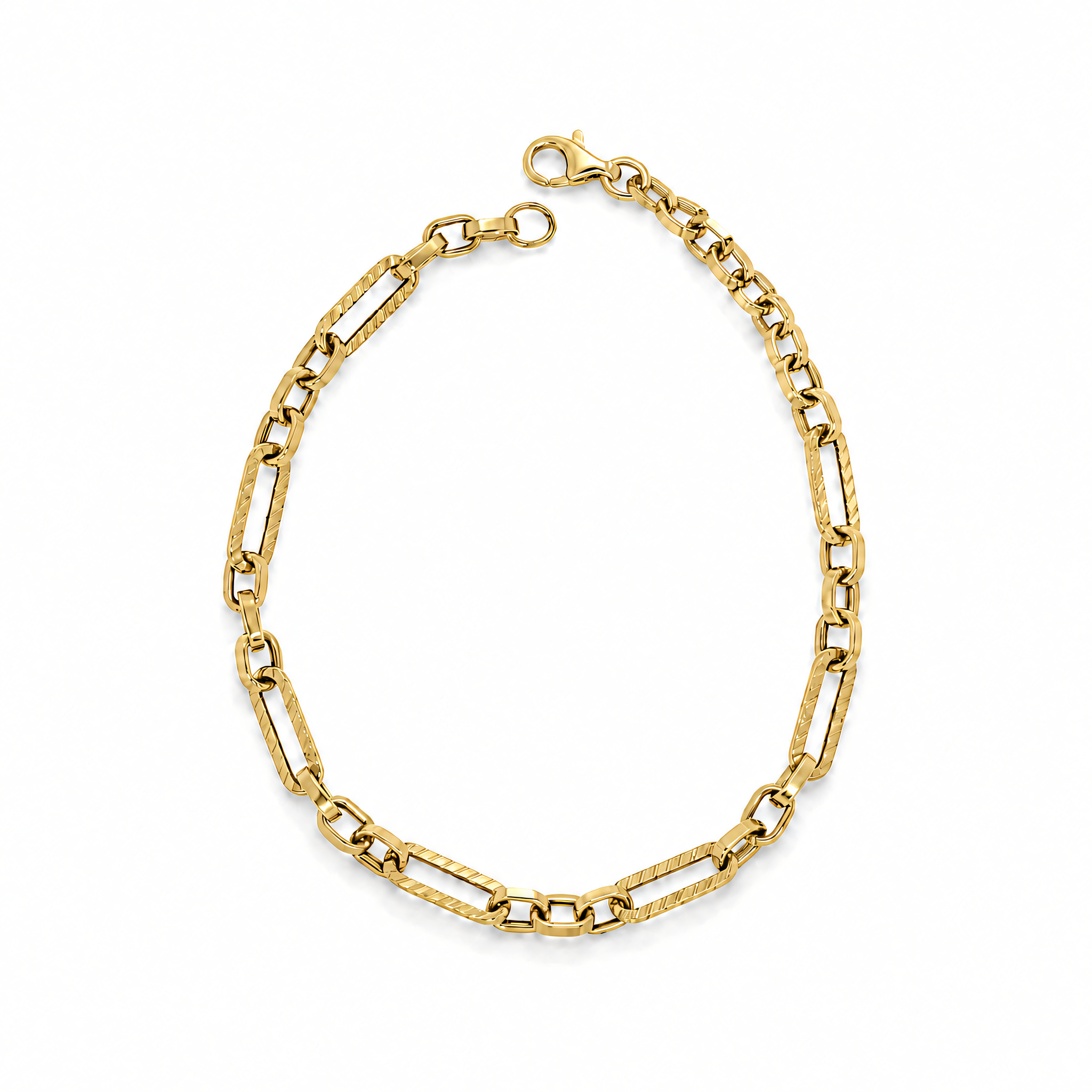 Armband 585 Gelbgold Gliederstruktur Satiniert | Splendido Schmuck