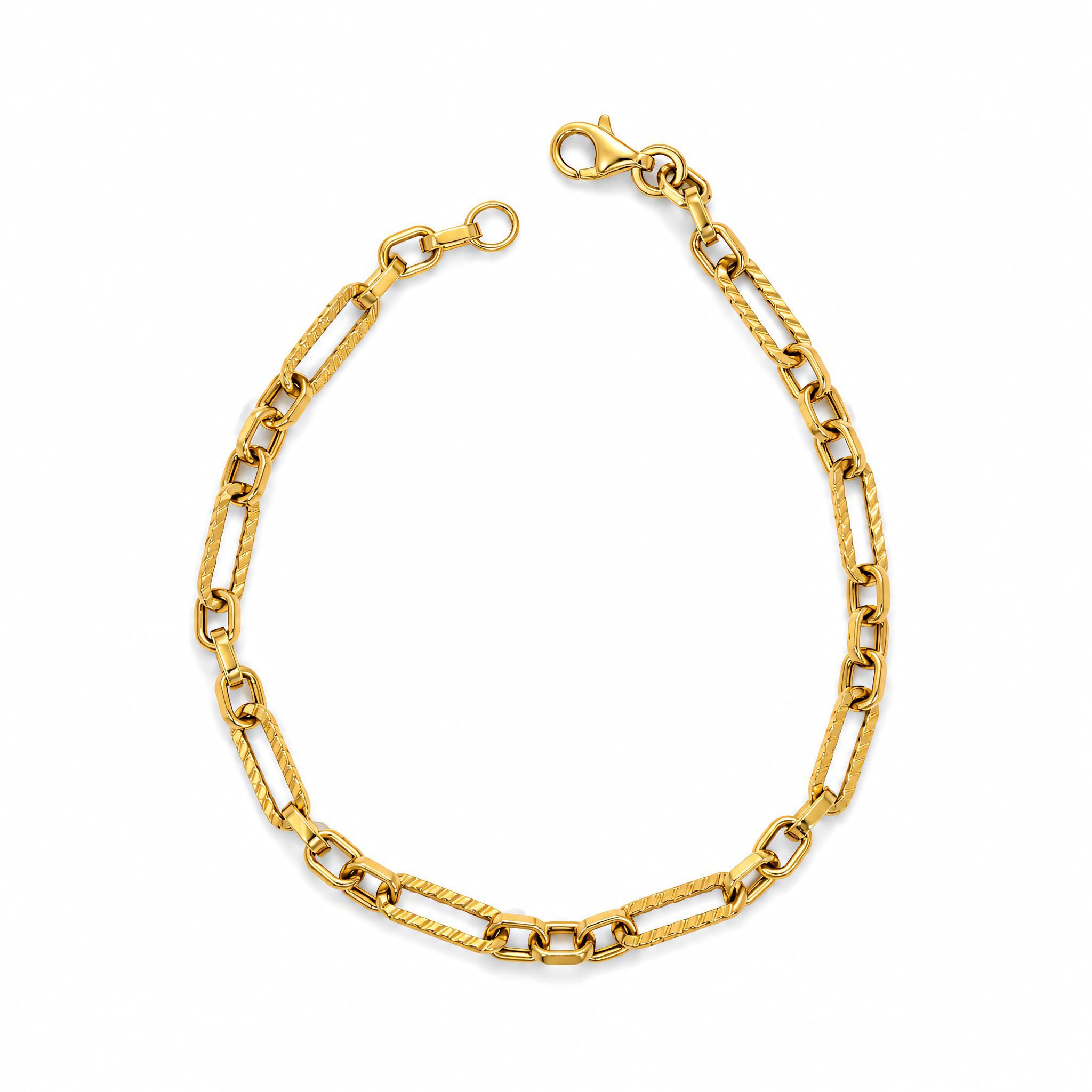 Armband 585 Gelbgold Gliederstruktur Satiniert | Splendido Schmuck