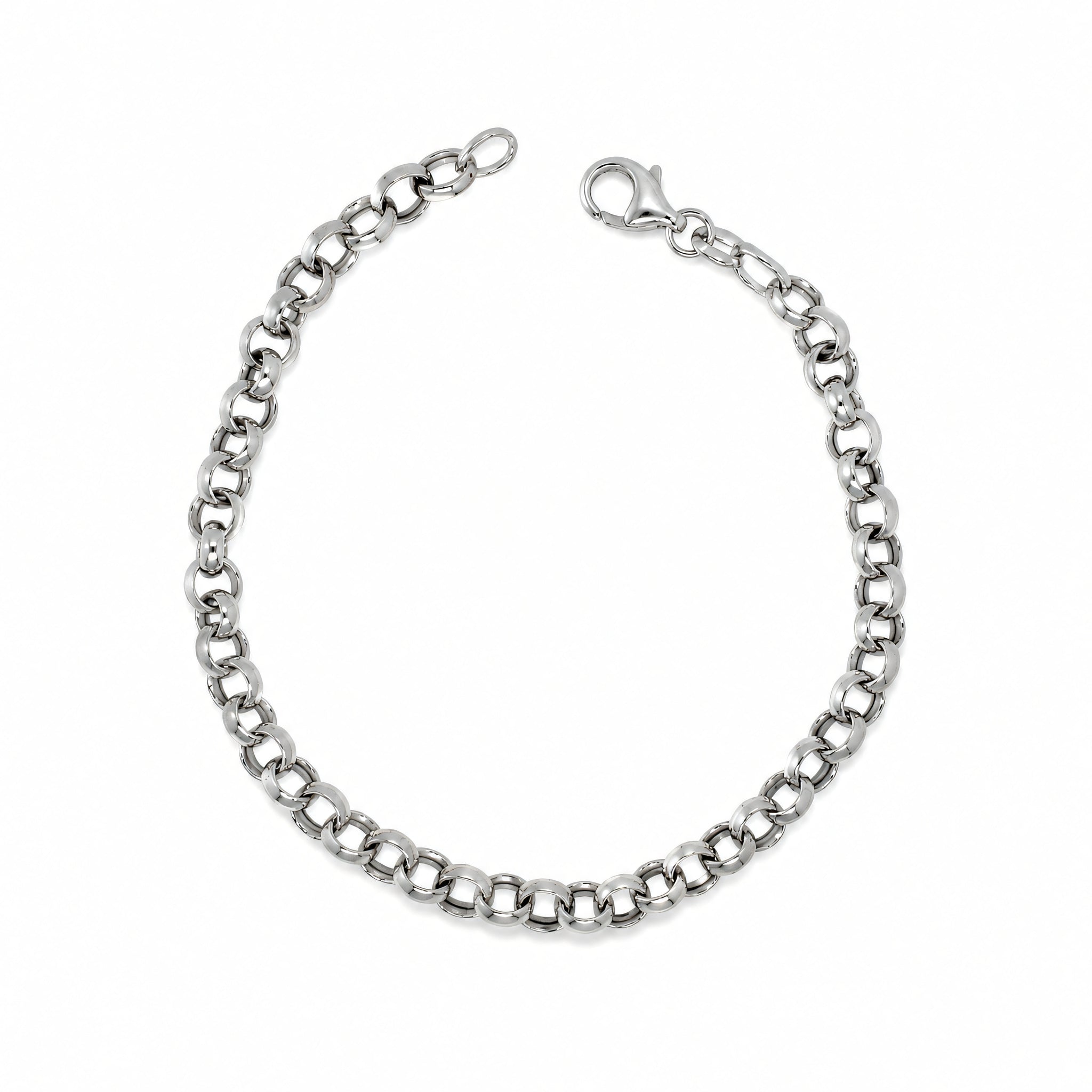Armband 925 Silber Rhodiniert Runde Glieder | Splendido Schmuck