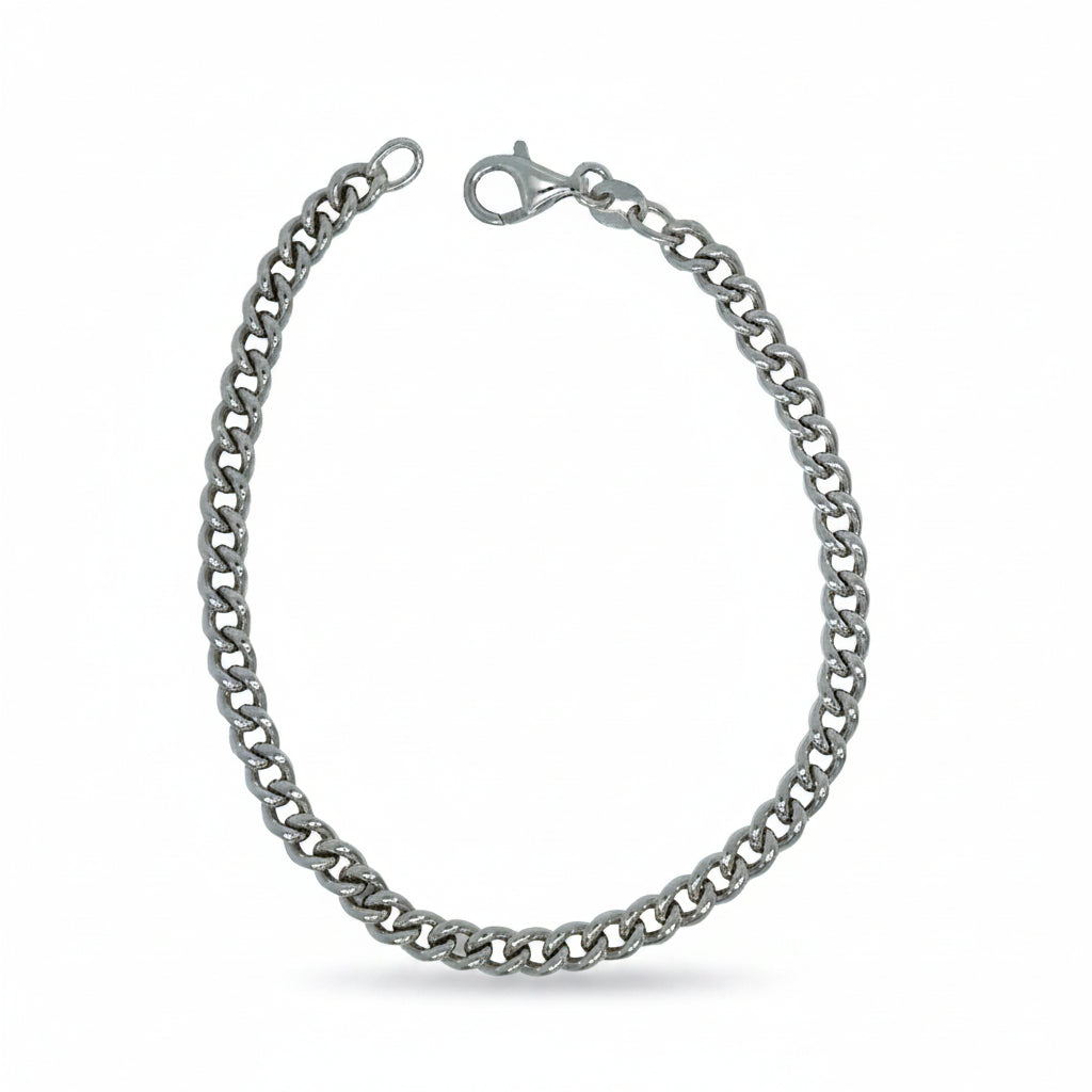 Armband 925 Silber Rhodiniert Panzerkette – Splendido – product photo