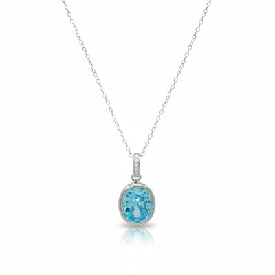 Halskette 925 Silber Zargenfassung | Splendido Schmuck