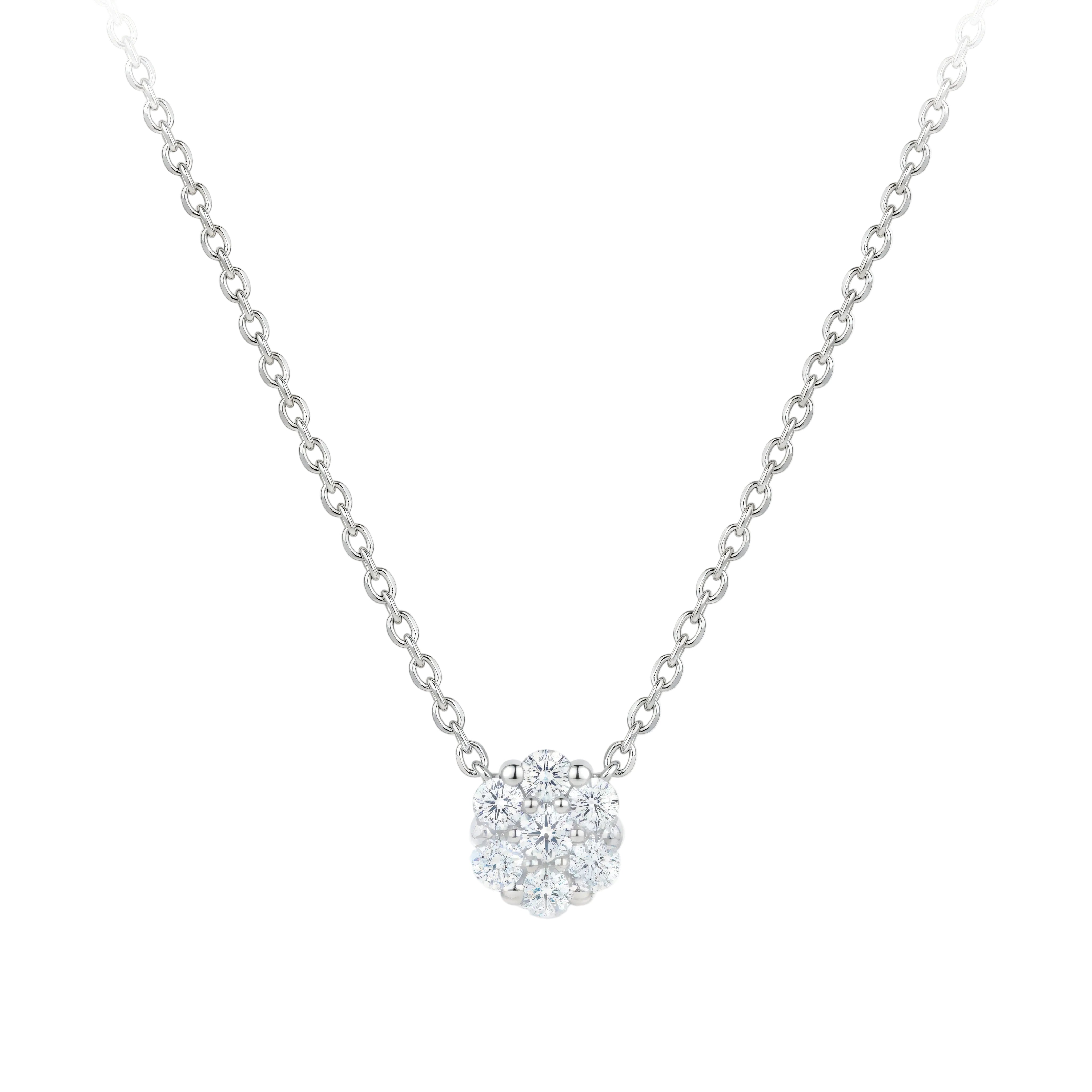 Halskette 585 Gold Zirkonia Blütenanhänger | Splendido Schmuck