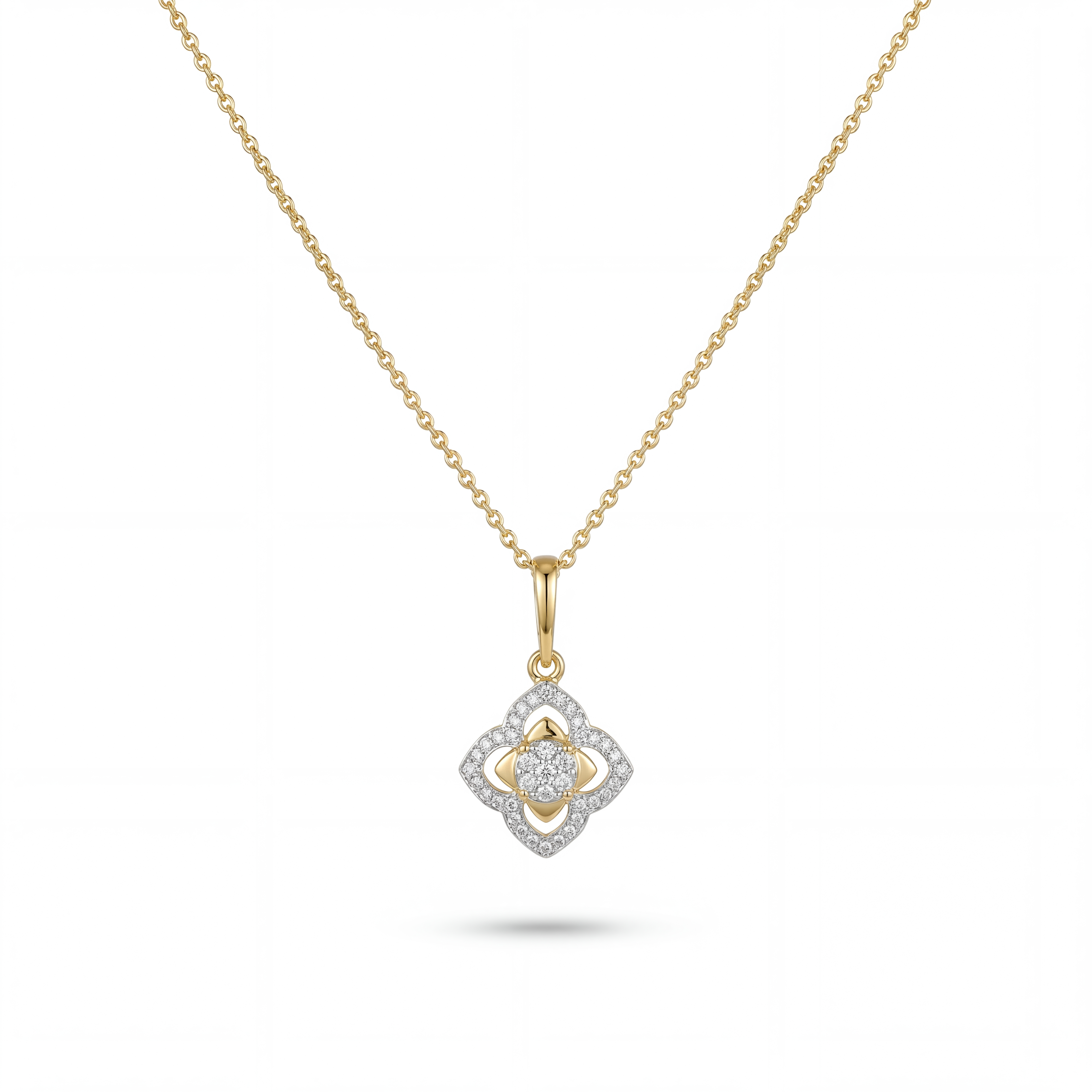 Collier 585 Gelbgold Anhänger mit Brillant 0,08 ct – Splendido – product photo