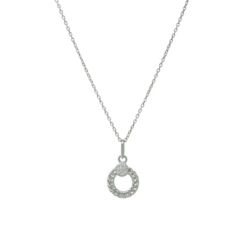 Collier 925 Silber Panzerkreis Pavé Anhänger – Splendido – foto producto