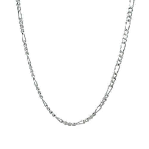 Halskette 925 Silber Figarokette Rund Oval Glieder – Splendido – product photo