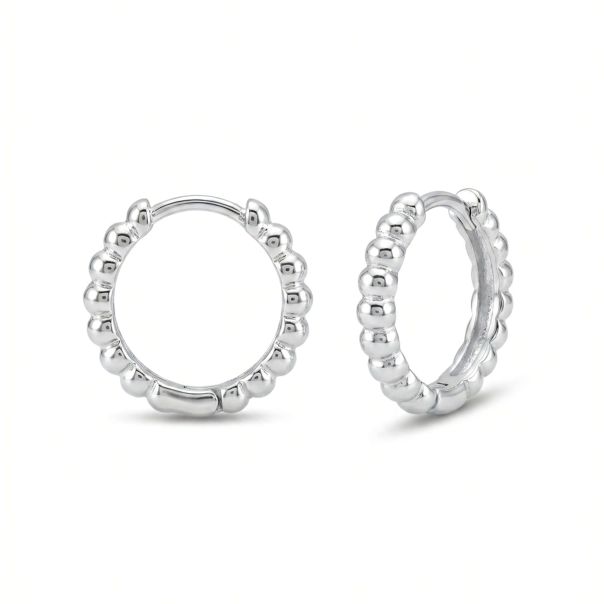 Aros de plata 925, aspecto de cuentas | Splendido Jewelry