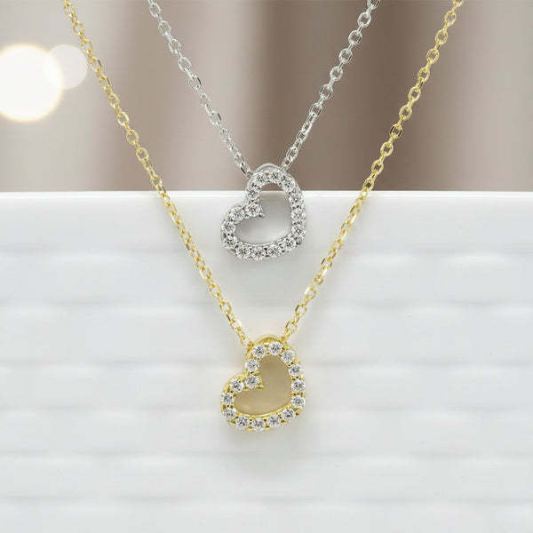 Gold chains with zirconia