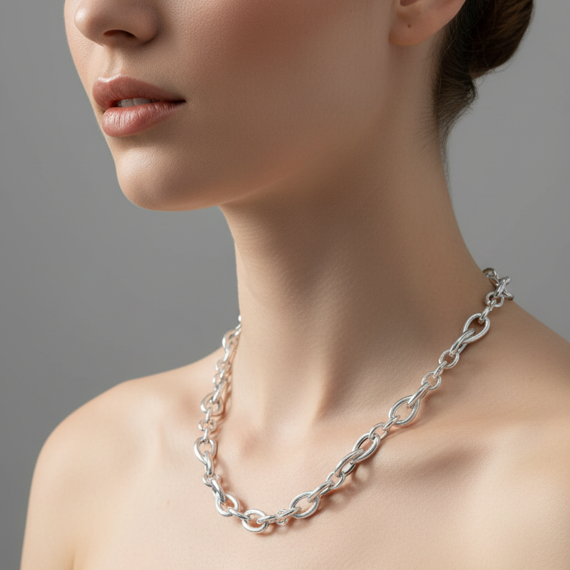 Silberkette und Silberarmband als Set aus 925er Silber – Splendido