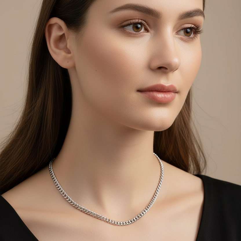 Sterling-Silberkette aus 925er Silber, hochglanzpoliert – Splendido Juwelier